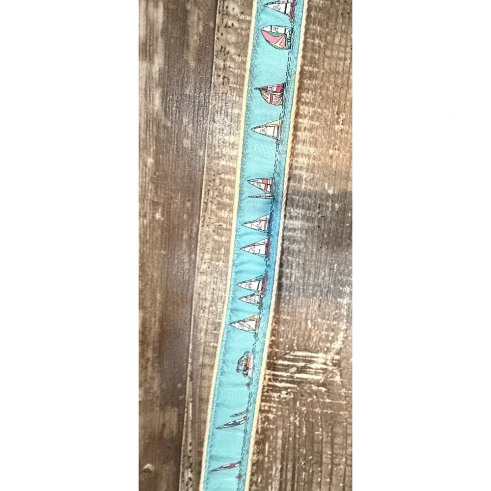 The Belted Cow Yacht Club D Ring Belt Sailboat Nautical Canvas Belt Medium